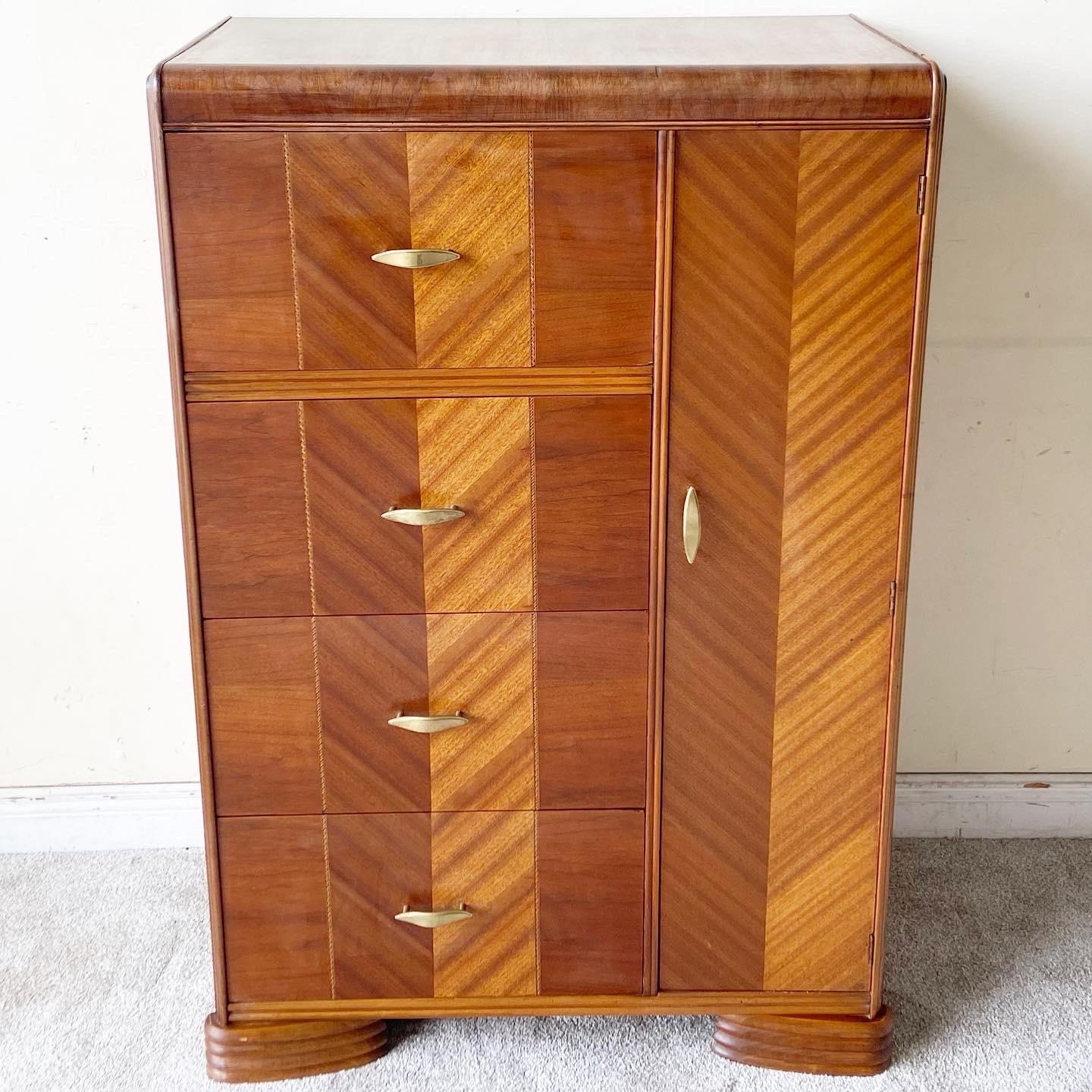 art deco waterfall chifferobe