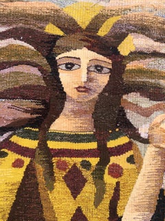 Art Deco Wool Tapestry, circa 1930-1950