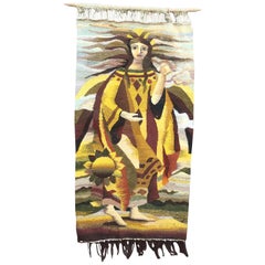 Art Deco Wool Tapestry, circa 1930-1950