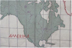 Art Deco wool world map