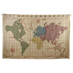 Art Deco wool world map