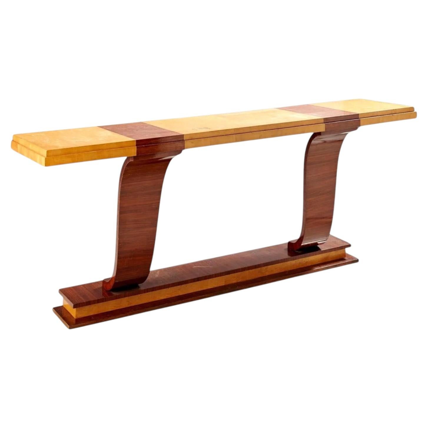 art deco work circa 1930, Rare very large art deco period console For Sale