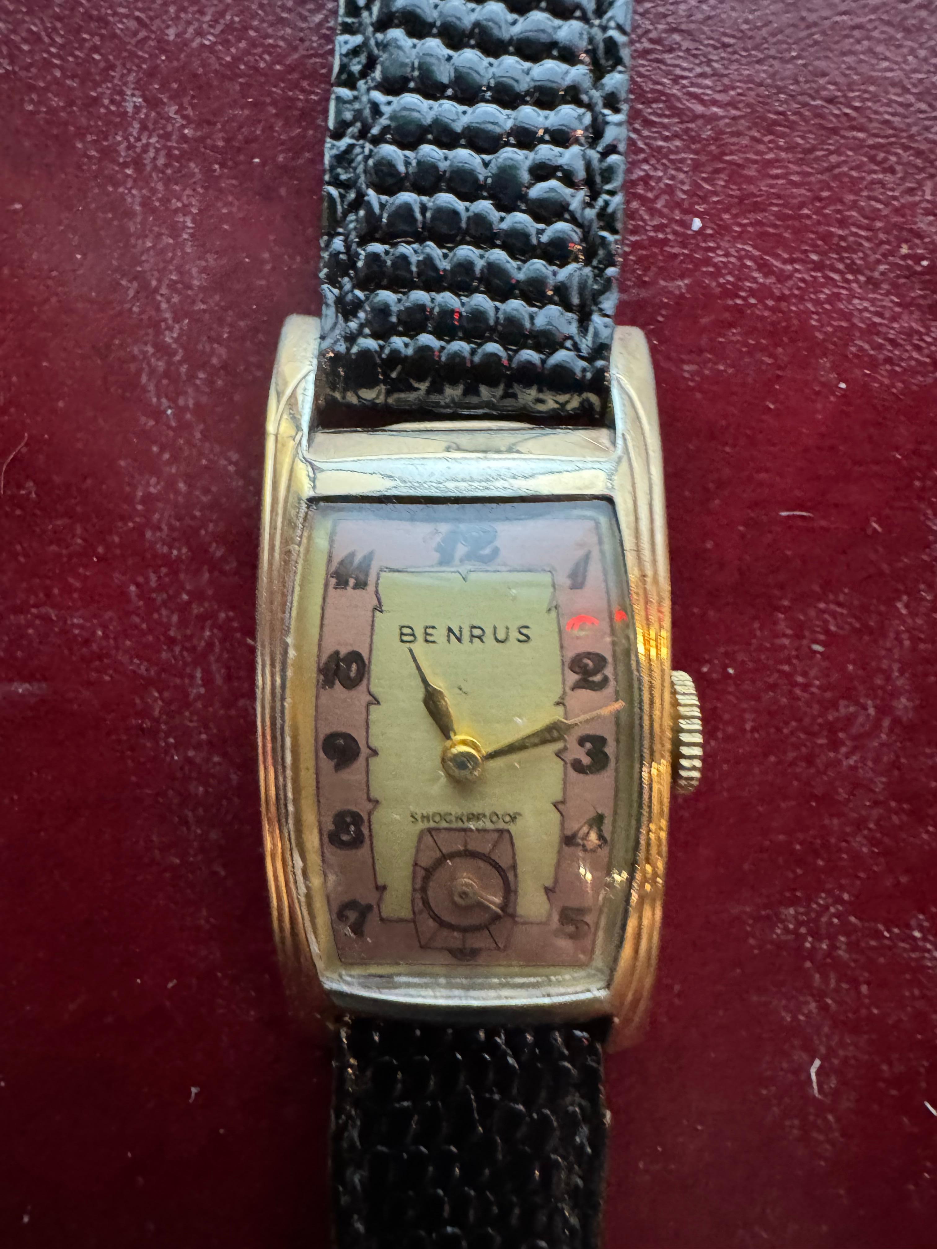 American Art Deco Wrist Watch's / HAMILTON, GRUEN, BENRUS, original dials , serviced For Sale