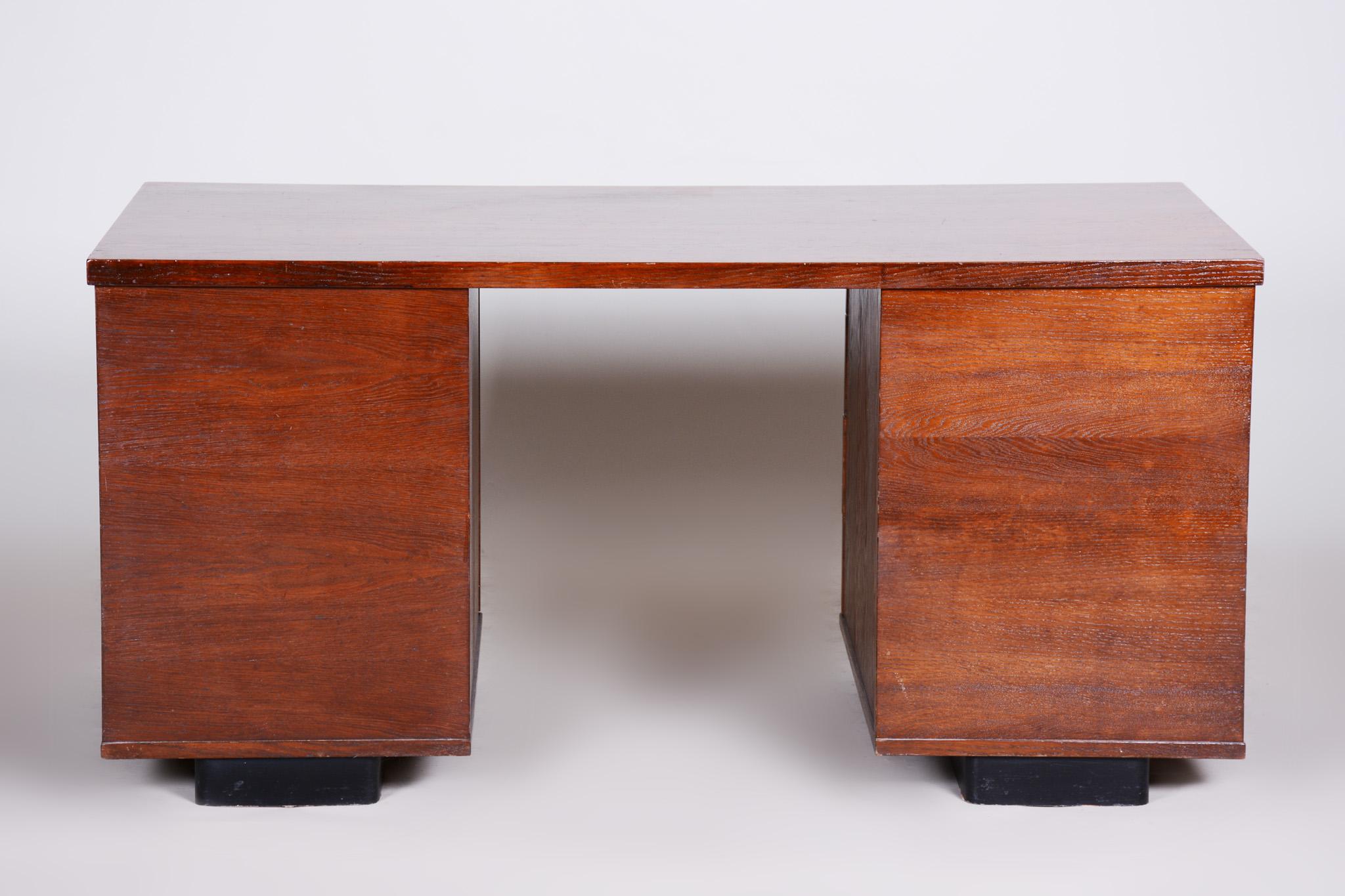 Art Deco Writing Desk Designed by Czech Architect Jindřich Halabala, 1930s For Sale 7