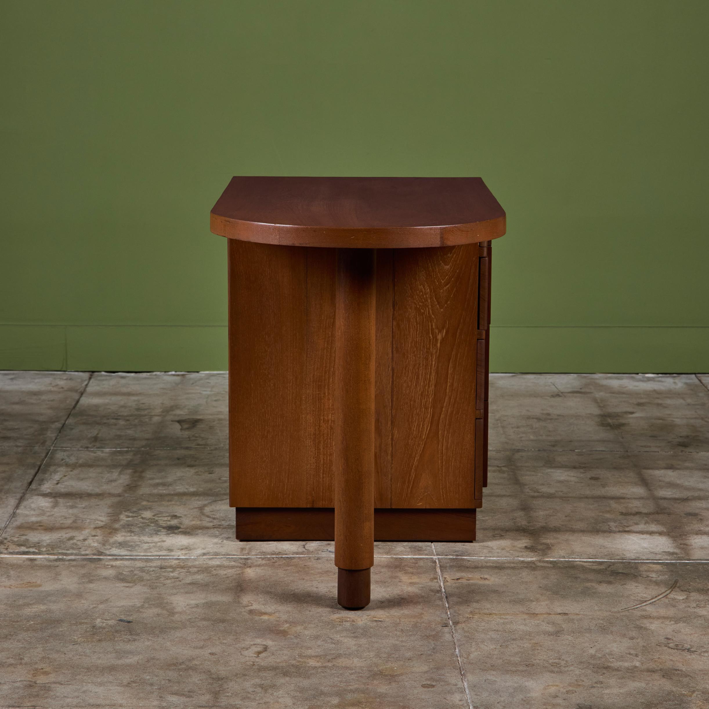 Walnut Art Deco Writing Desk For Sale
