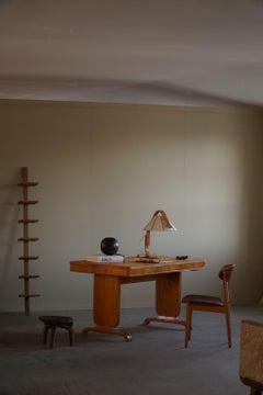 Escritorio Art Decó en olmo, Förenade Möbelfabrikerna, Gracia sueca, años 40
