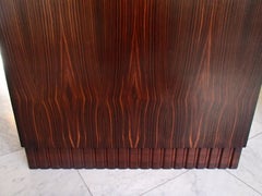 Art Deco Writing Desk Oak on Ebene De Macassar 7 Drawers