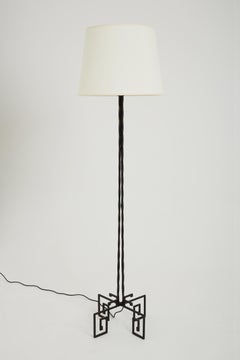 Art Deco Wrought Iron Floor Lamp