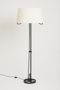 Art Deco Wrought Iron Floor Lamp