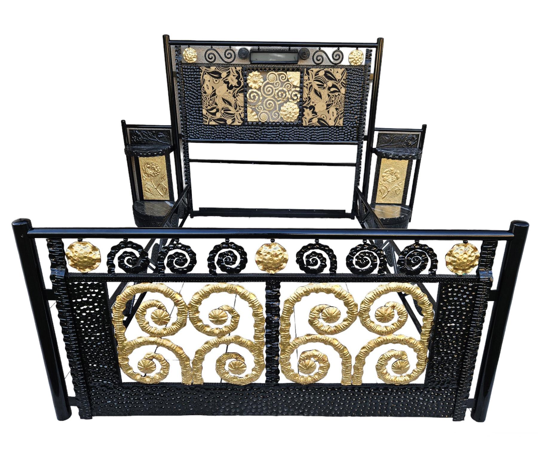 Art Deco Wrought Iron Bed For Sale 7