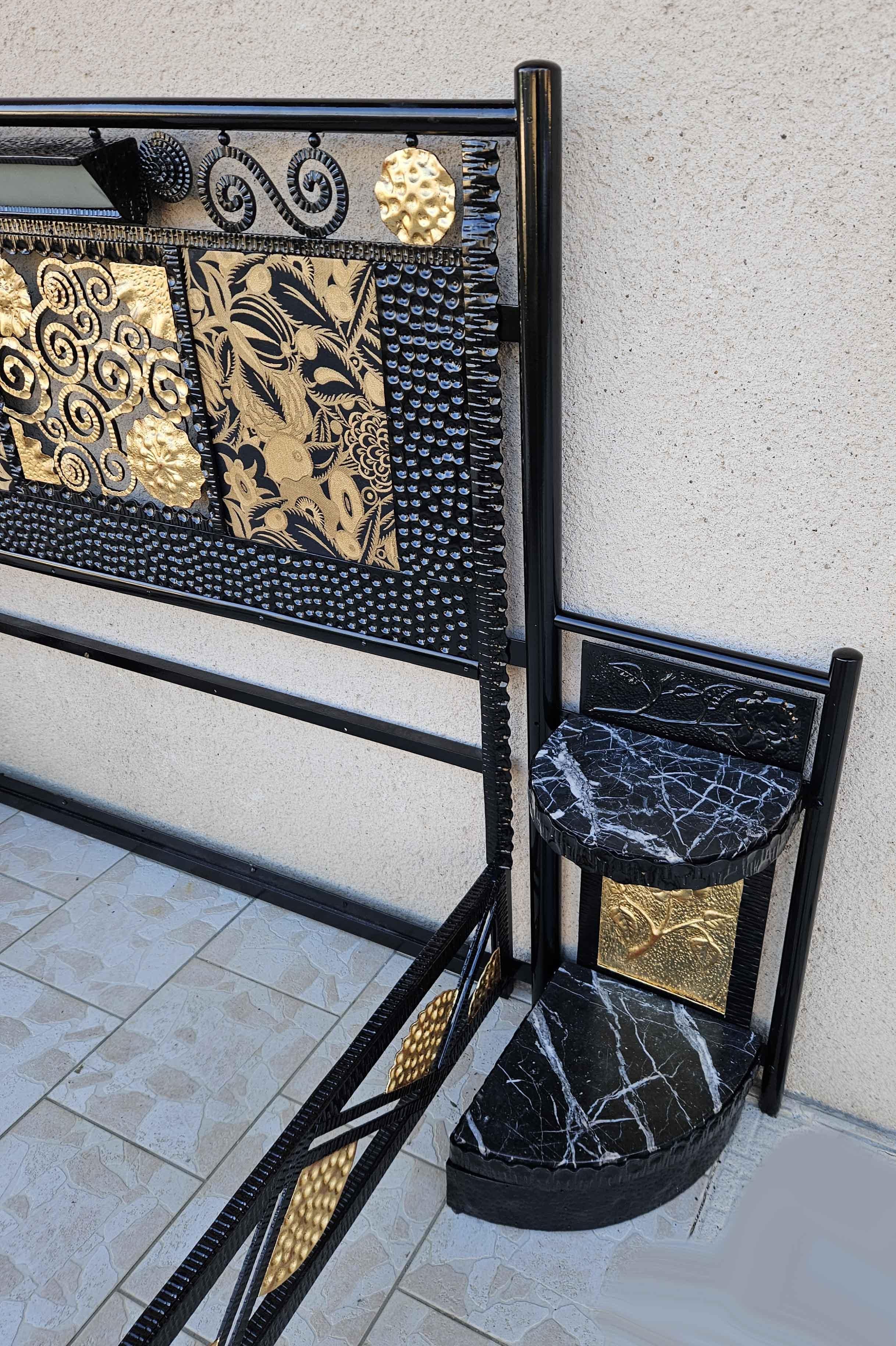 Art Deco Wrought Iron Bed For Sale 1