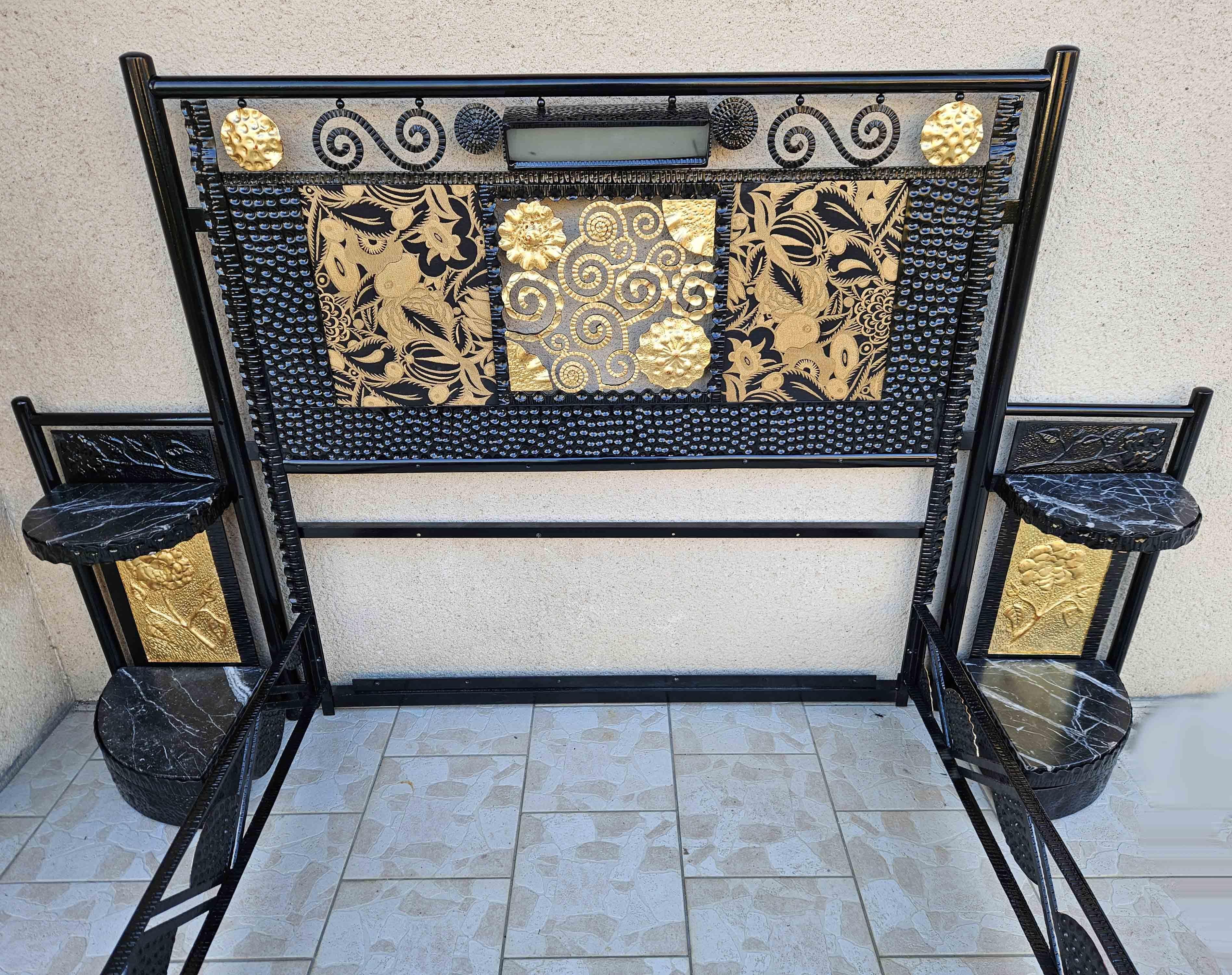 Art Deco Wrought Iron Bed For Sale 3