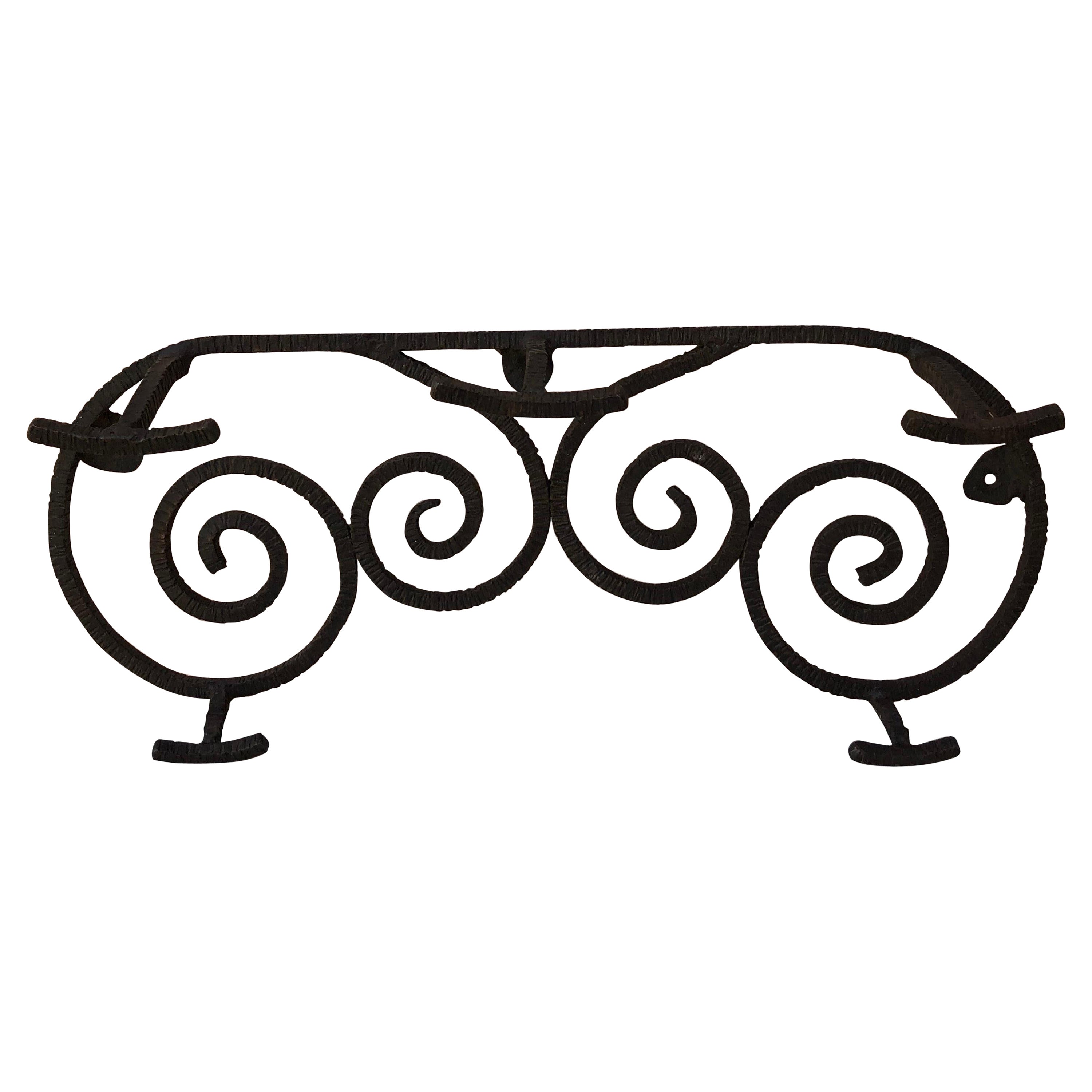 Appendiabiti in ferro battuto Art Deco alla maniera di Edgar Brandt, circa 1930