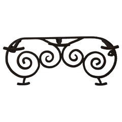 Art Deco Wrought Iron Coat Rack in the Manner of Edgar Brandt, Circa 1930