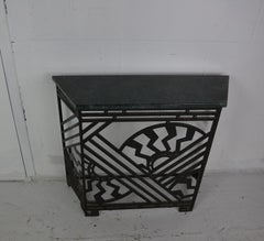 Art Deco Wrought Iron Console