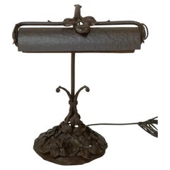 Art Deco Wrought Iron Desk Lamp