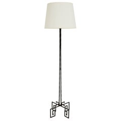 Art Deco Wrought Iron Floor Lamp