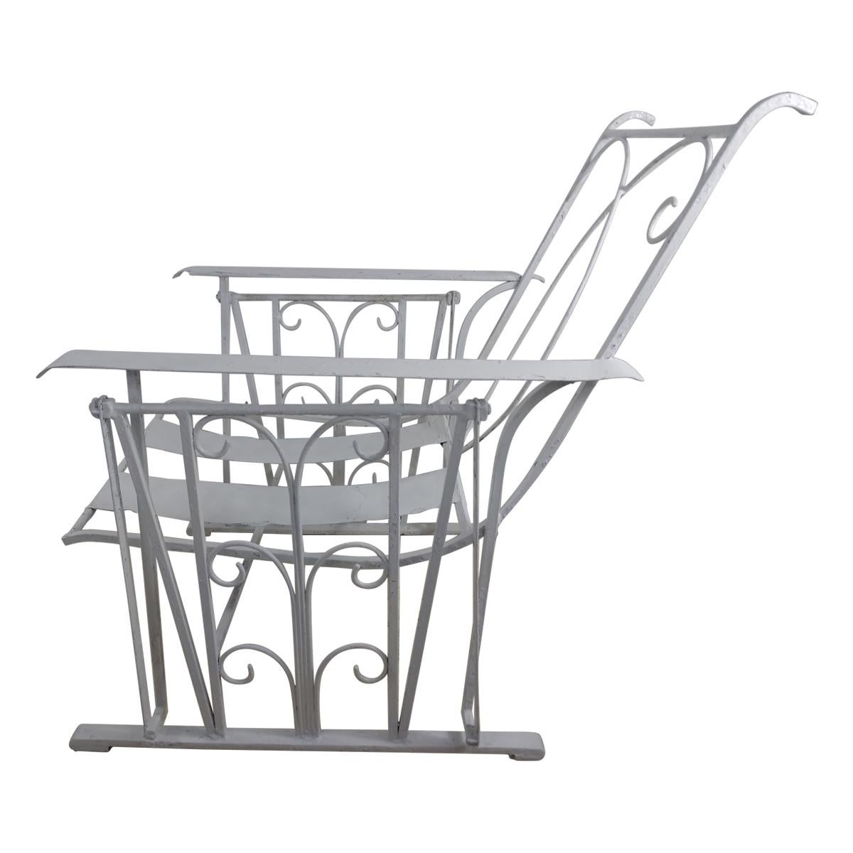 Art Deco Wrought Iron Garden Glider, C1935