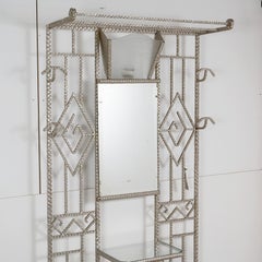 Art Deco Wrought Iron Hall Stand