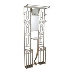Art Deco Wrought Iron Hall Stand