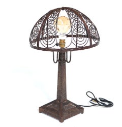 Lampe Art Déco en fer forgé