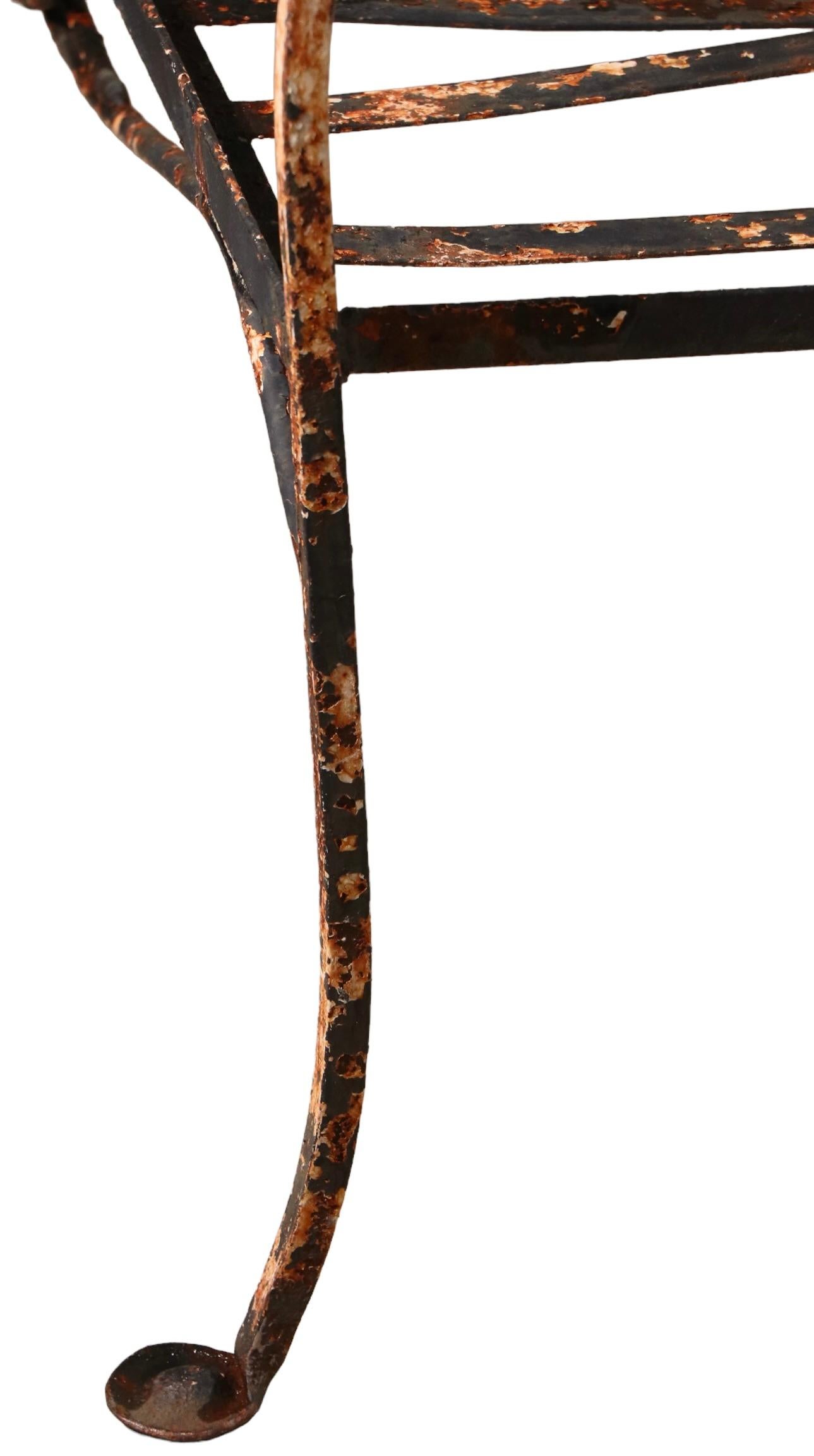 Art Deco Wrought Iron Salterini Mt. Vernon Settee Loveseat 8