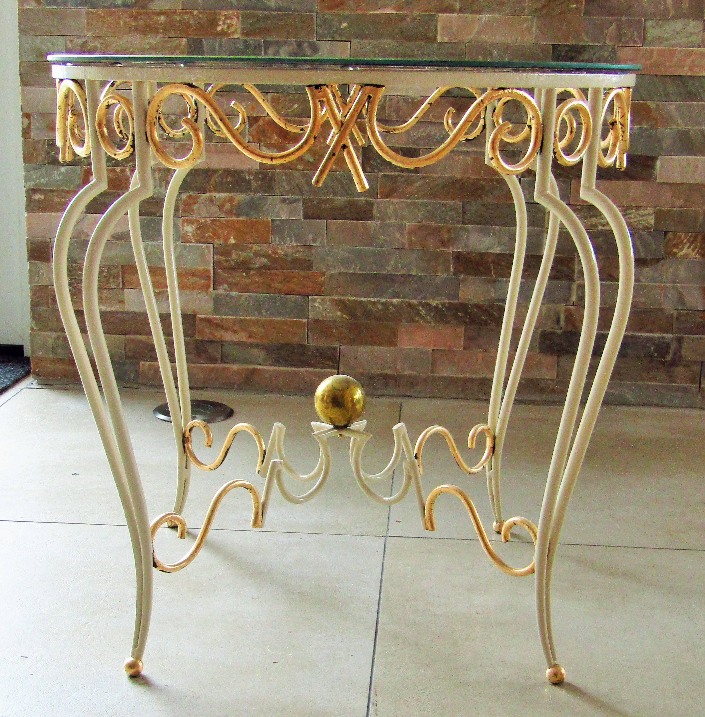 Art Deco Wrought Iron Table by Rene Prou 2