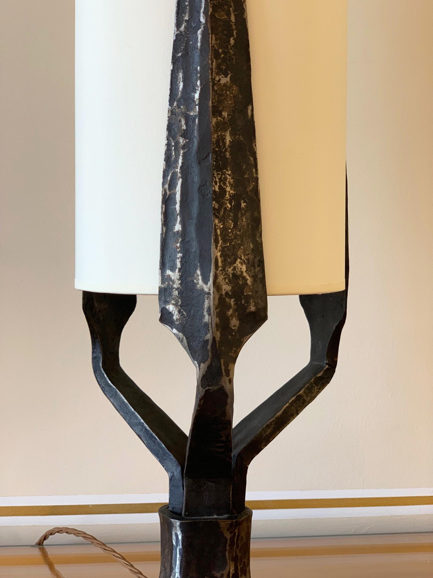 Art Deco Wrought Iron Table Lamp 5