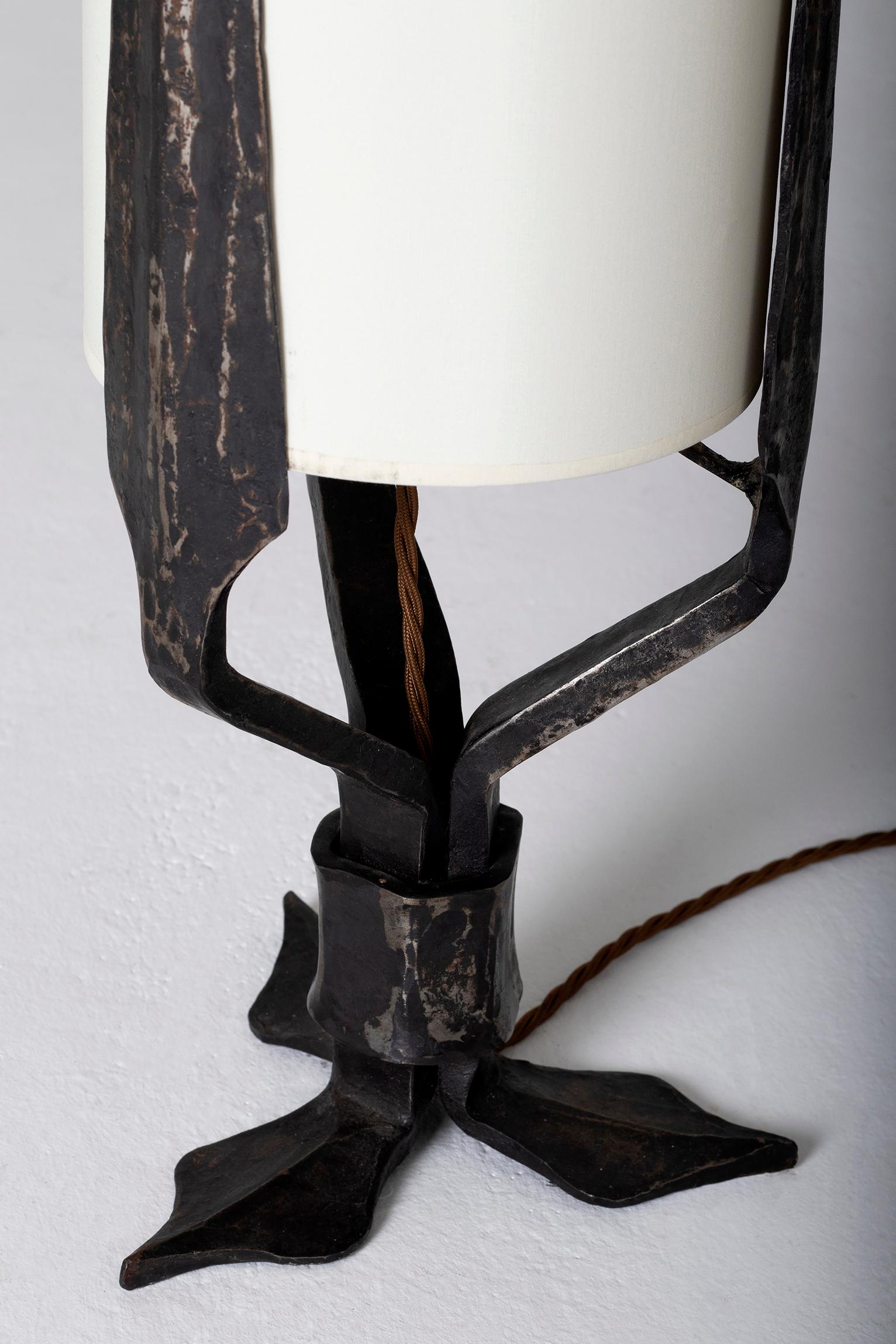 Art Deco Wrought Iron Table Lamp 7