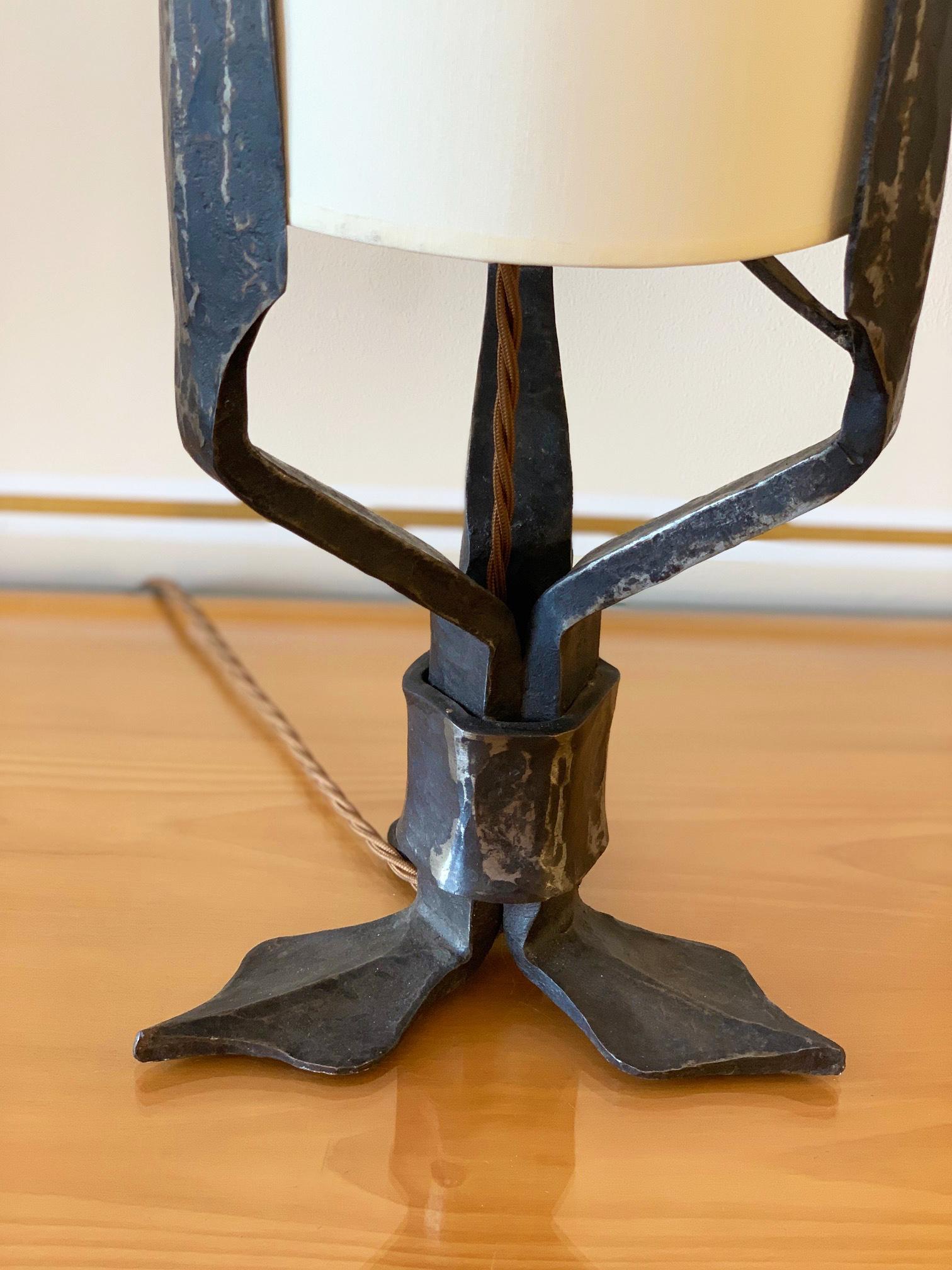 Art Deco Wrought Iron Table Lamp 9