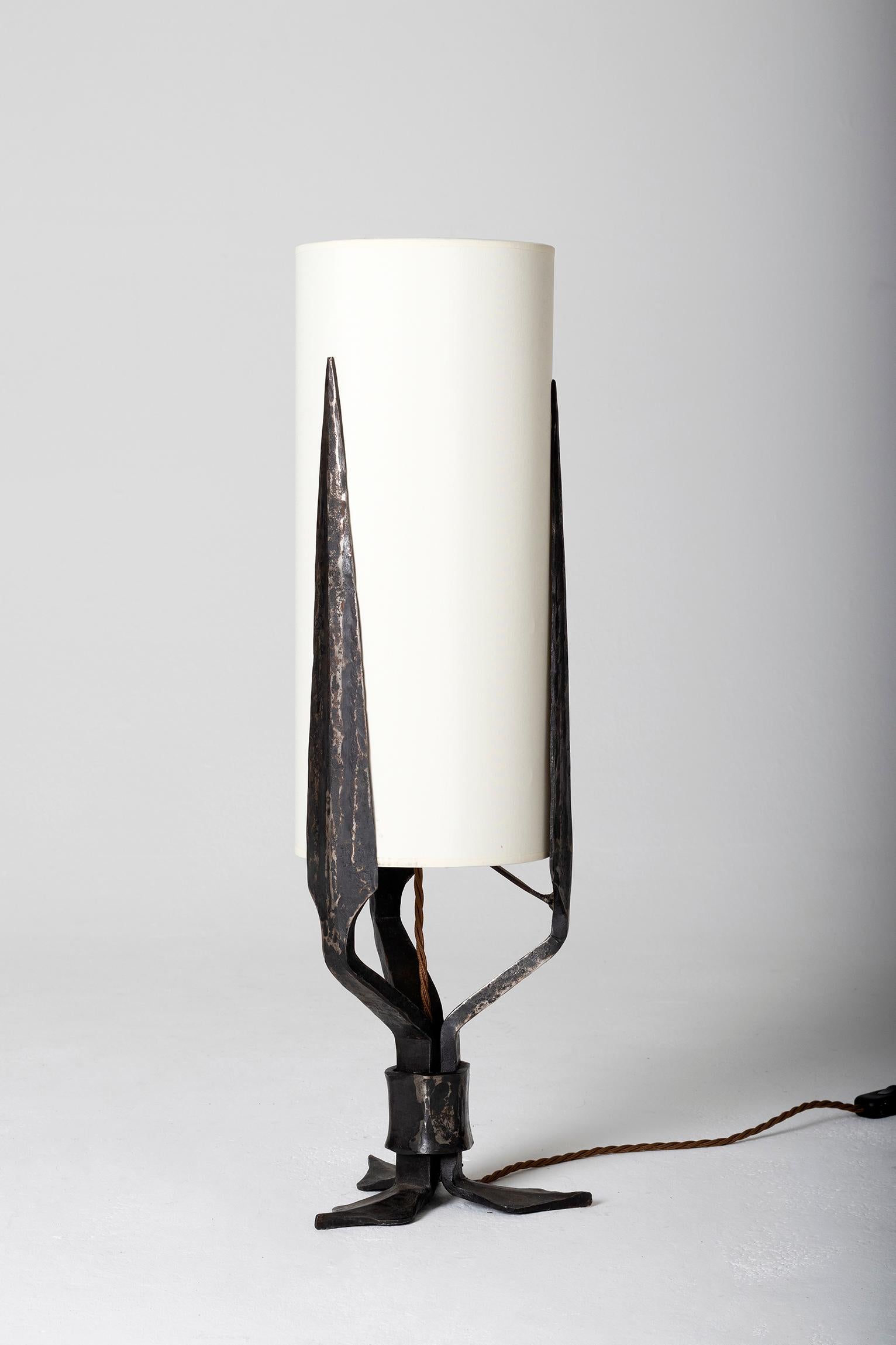 Art Deco Wrought Iron Table Lamp 2