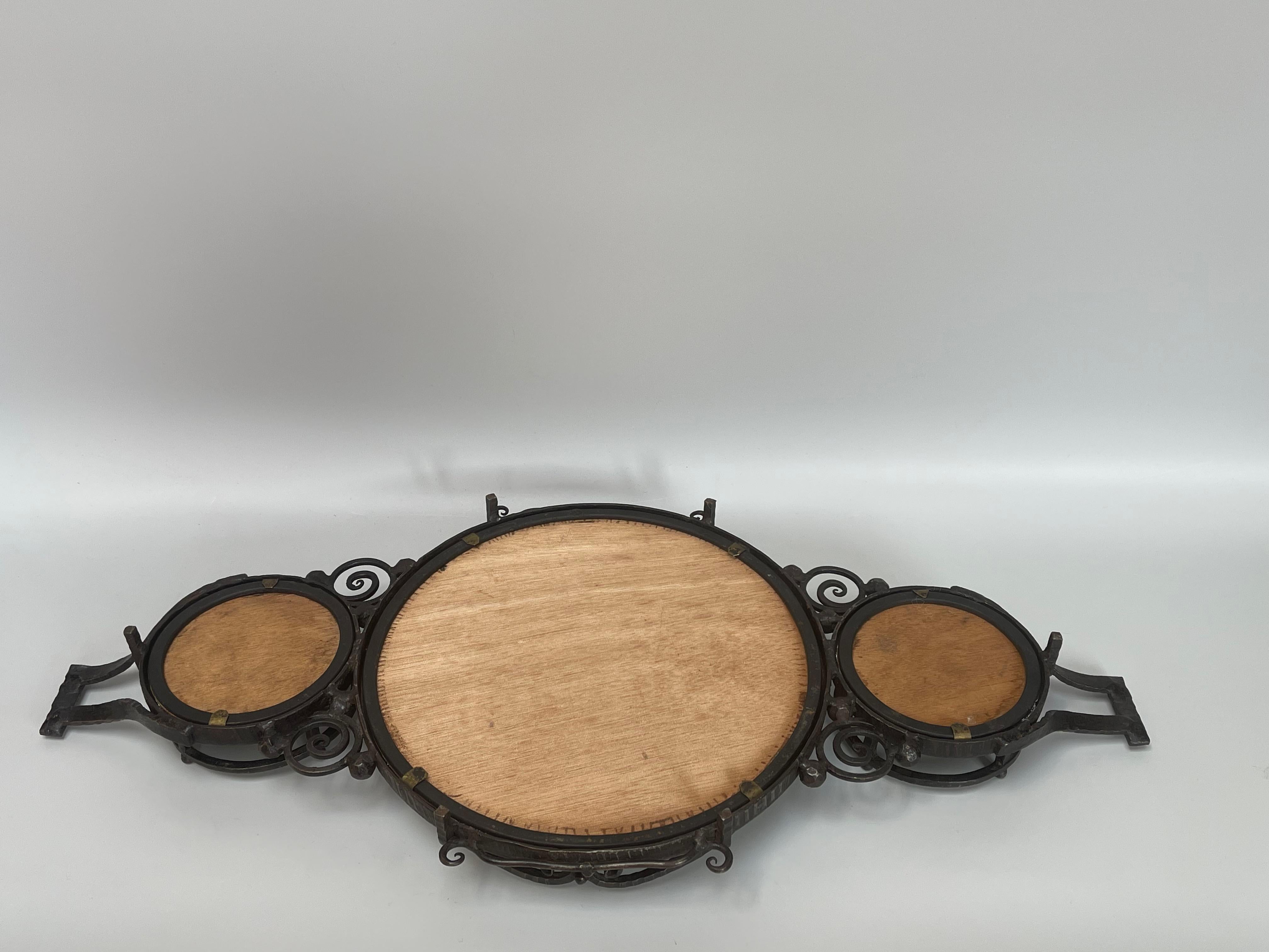 Art Deco Wrought Iron Tray For Sale 4