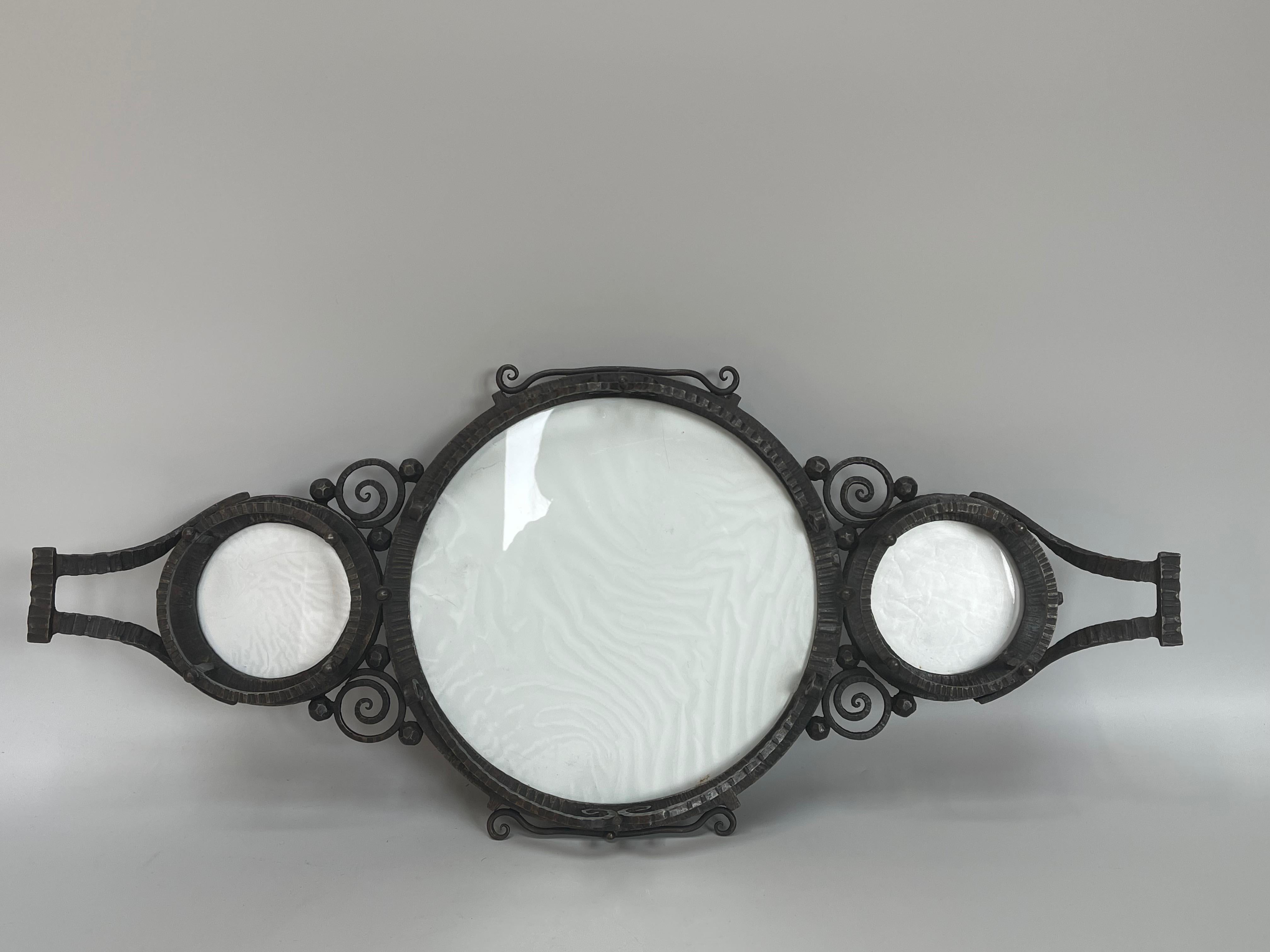 French Art Deco Wrought Iron Tray For Sale