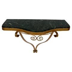 Art Deco Wrought Iron Wall Console