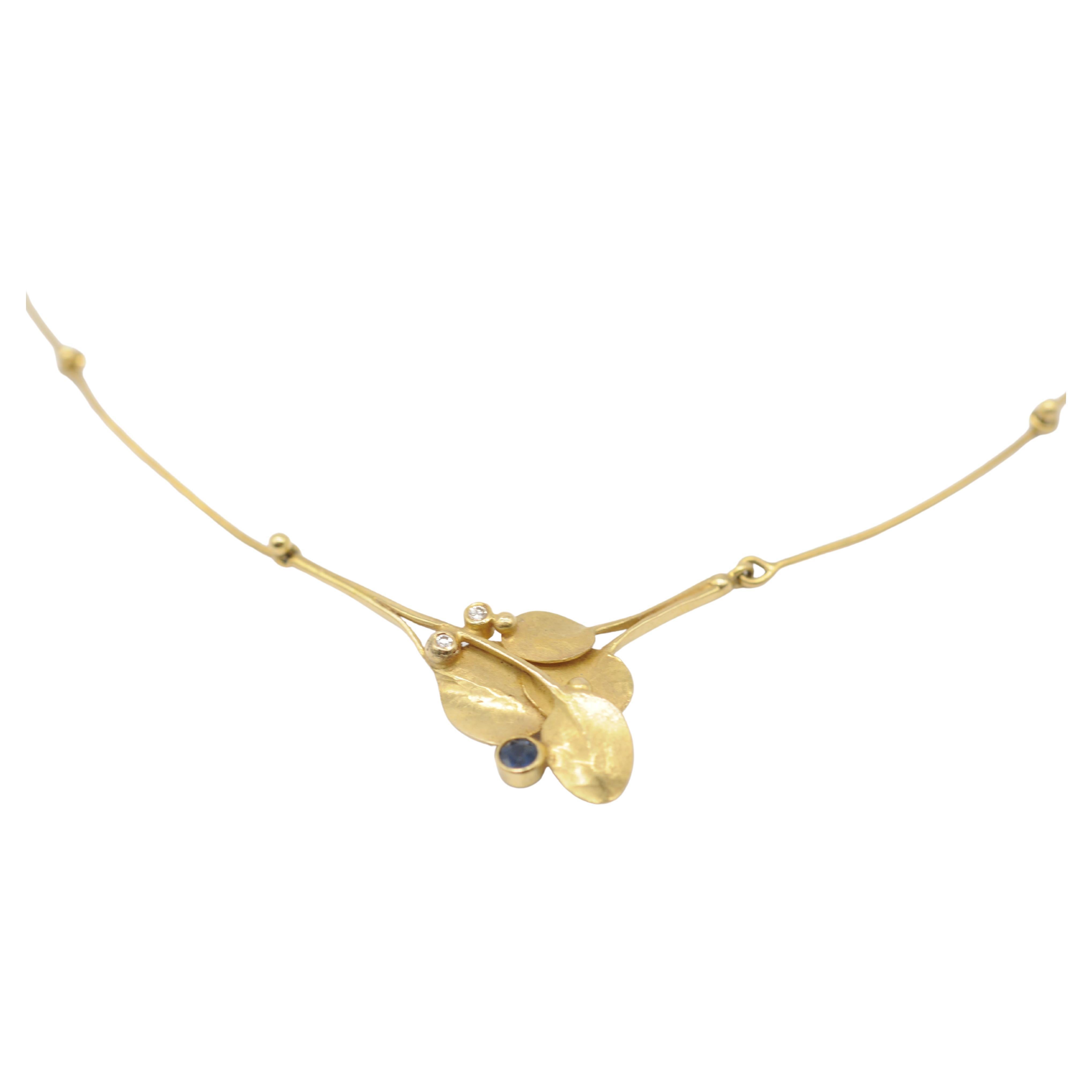 Embark on a journey of timeless beauty with this enchanting piece of authentic German craftsmanship, a creation of the goldsmith master Wurzbacher from Germany. Meticulously handcrafted in 18k yellow gold, this stunning necklace showcases the true