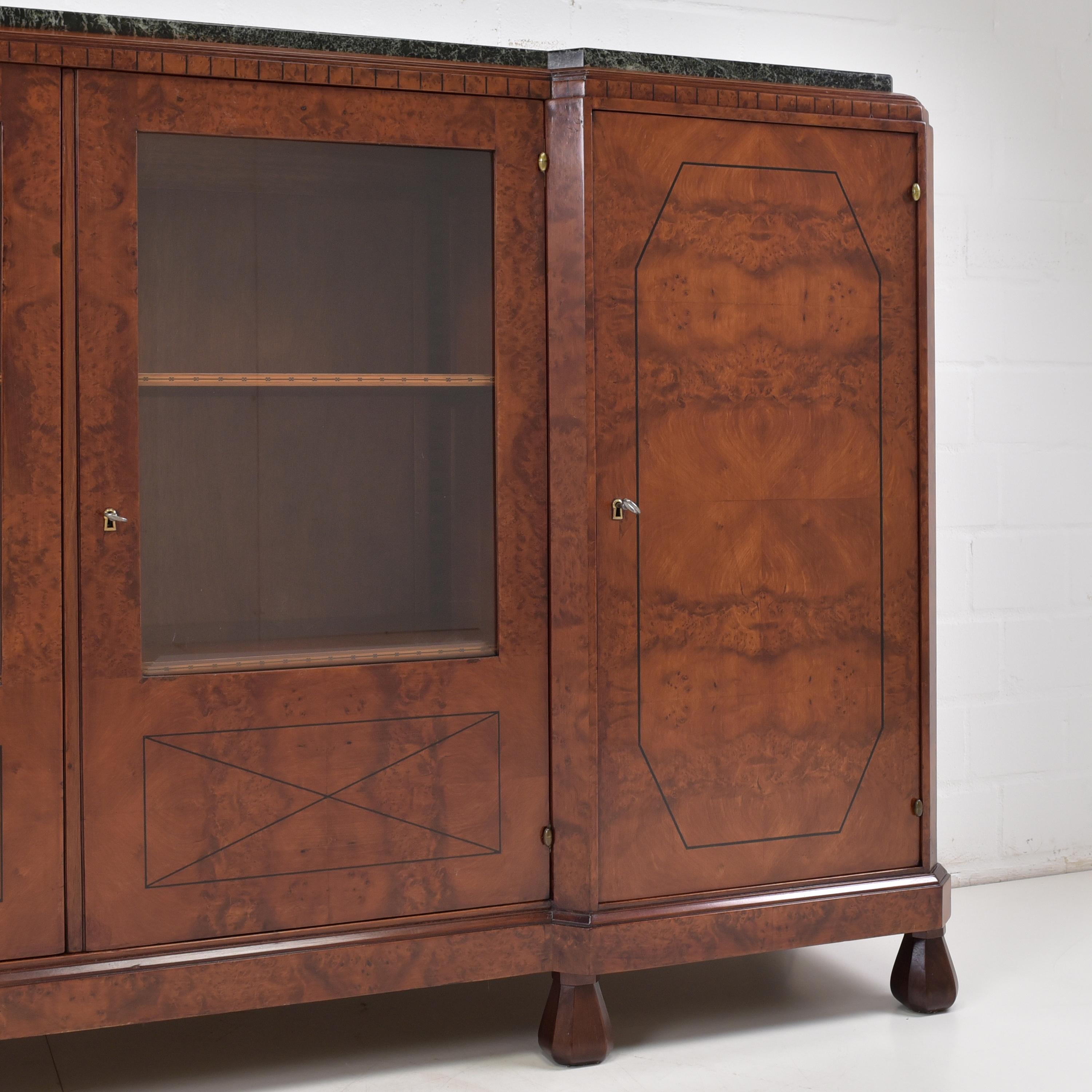 Art Deco XL Showcase Sideboard in Root Wood, 1930 For Sale 5