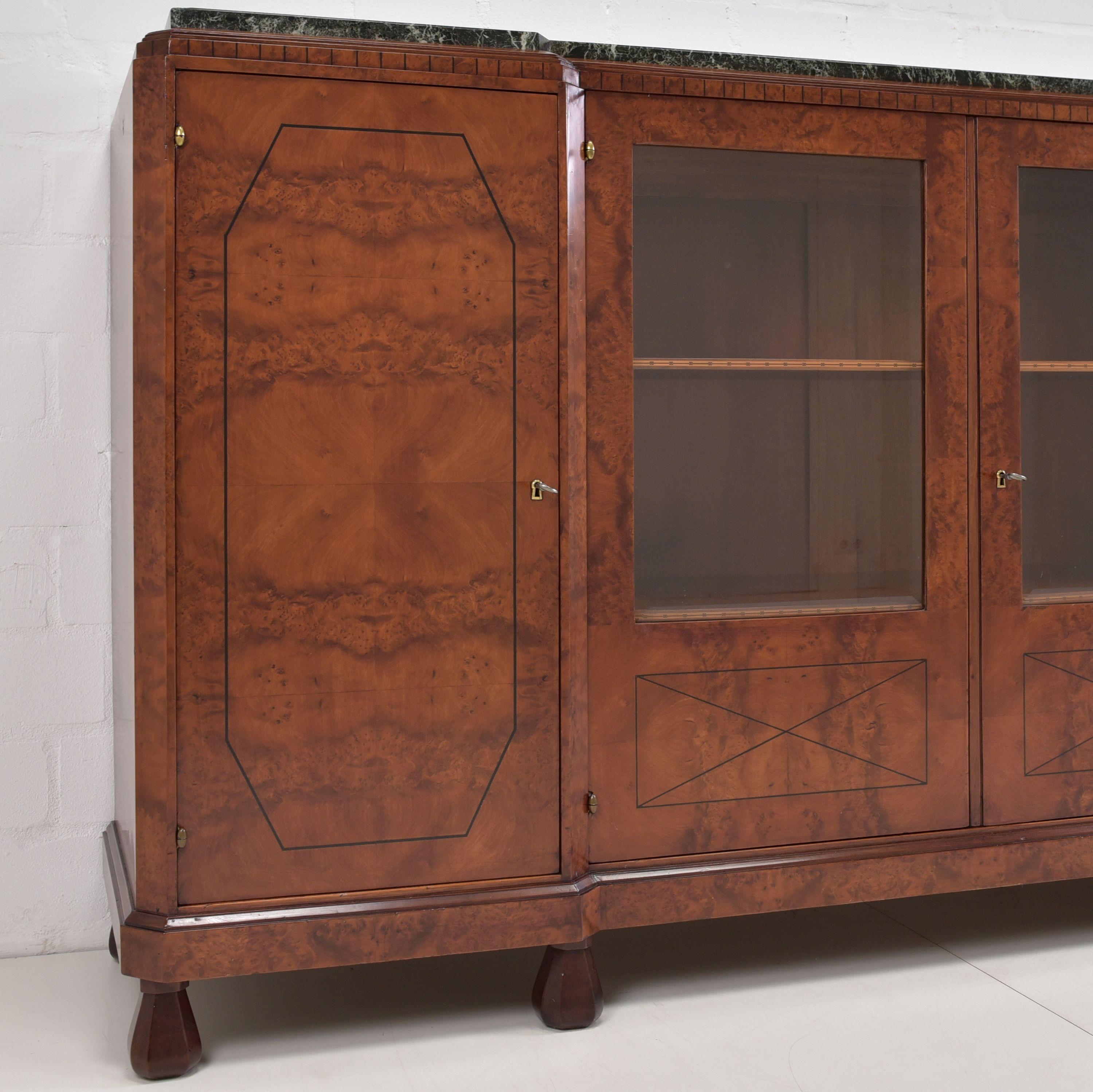 Enfilade Art Déco XL en bois de racine, 1930 en vente 3