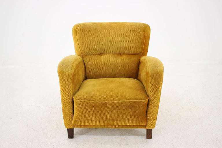 Art Deco Yellow Armchair, 1930s at 1stDibs