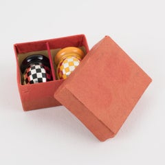 Art Deco Yellow Black Bakelite Condiment Salt and Pepper Set