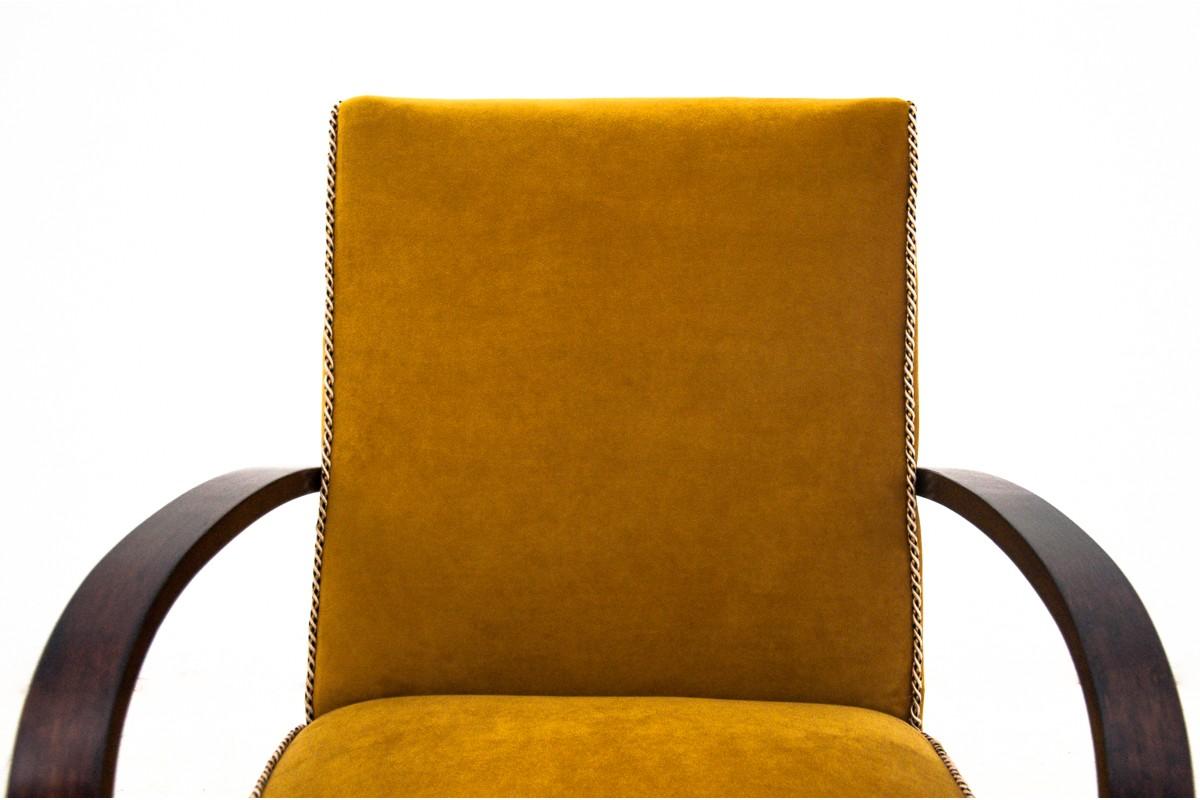 Cotton Art Deco Yellow Club Chair