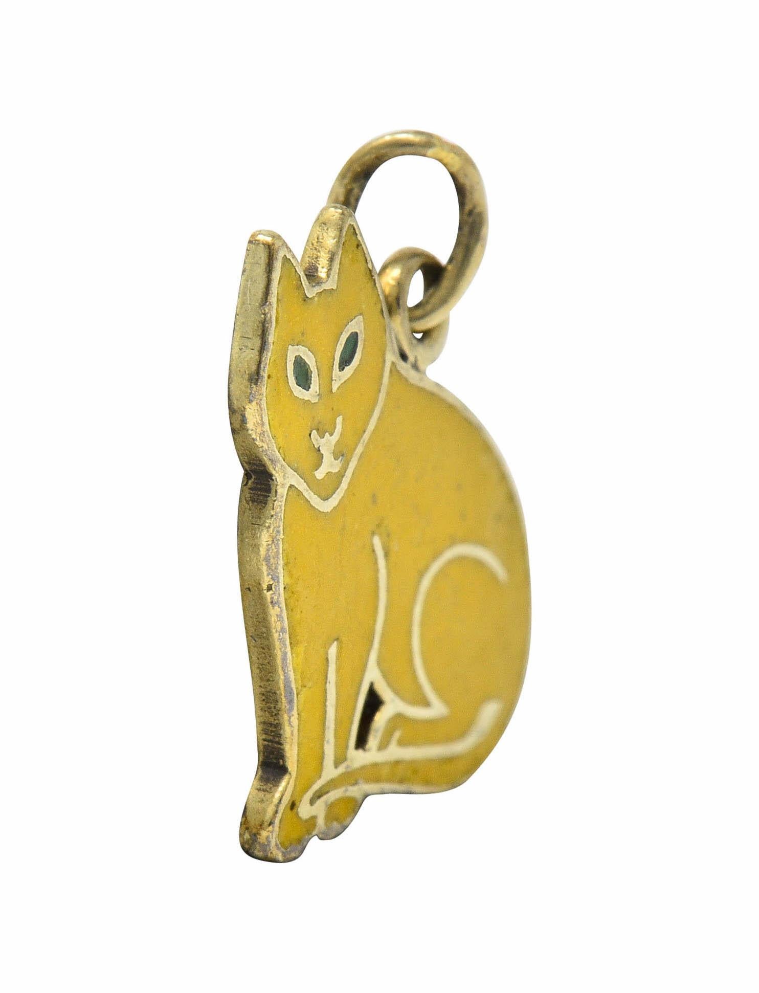 gold cat charms
