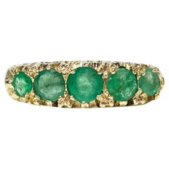 Antique Art Deco Yellow Gold Emerald Ring