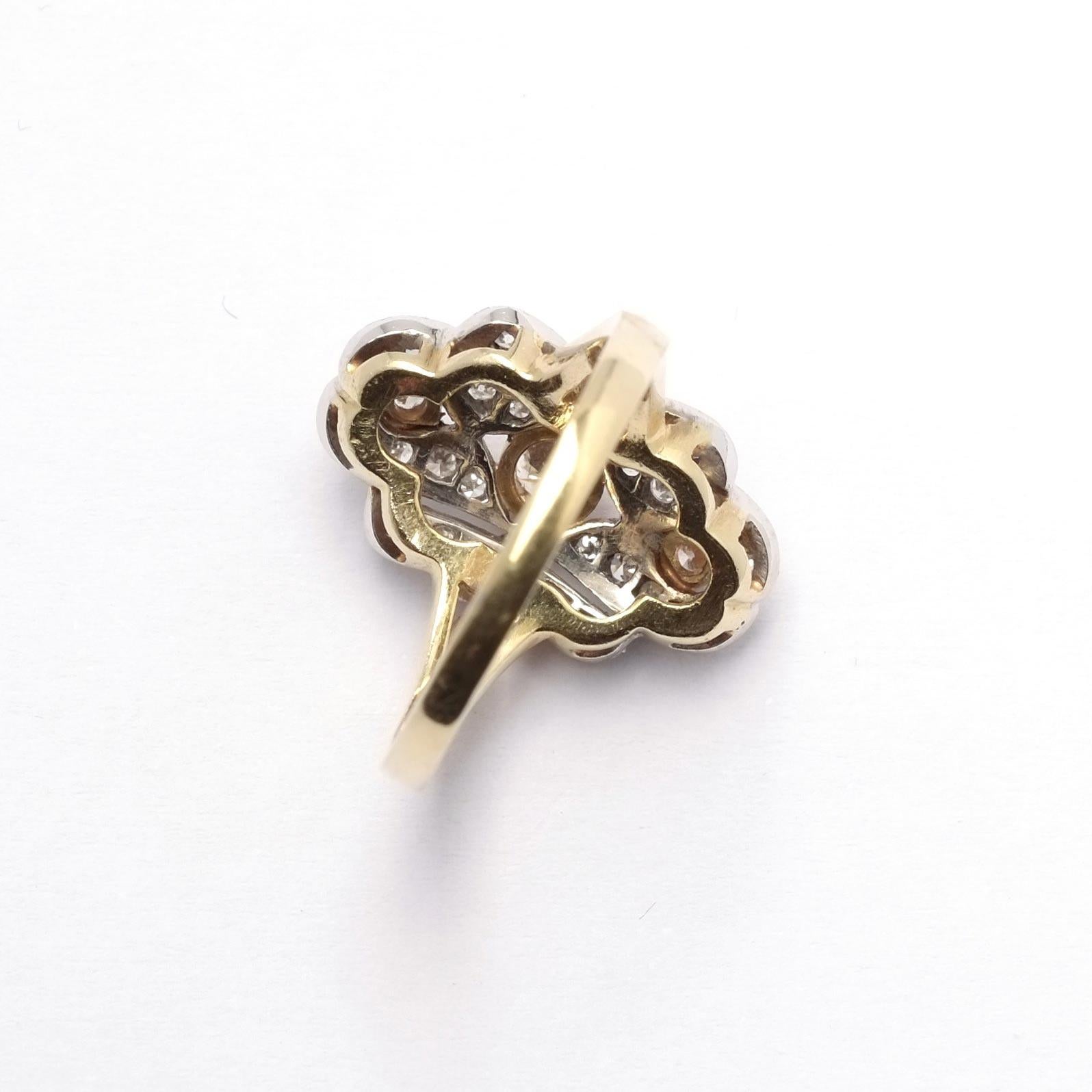 Anello Art Deco in oro giallo In condizioni buone in vendita a Milano, MI
