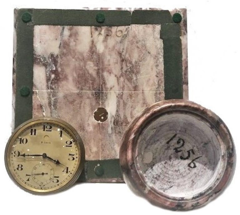 Art Deco Zenith Marble Desk Clock, Switzerland, circa 1920s For Sale at