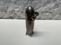Art Deco Zeppelin Cocktail Shaker, Chrome-Plated Metal, Central Europe