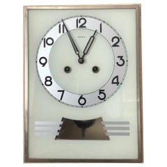 Vintage Art Decon Germany Wall Kitchen Clock Kienzle