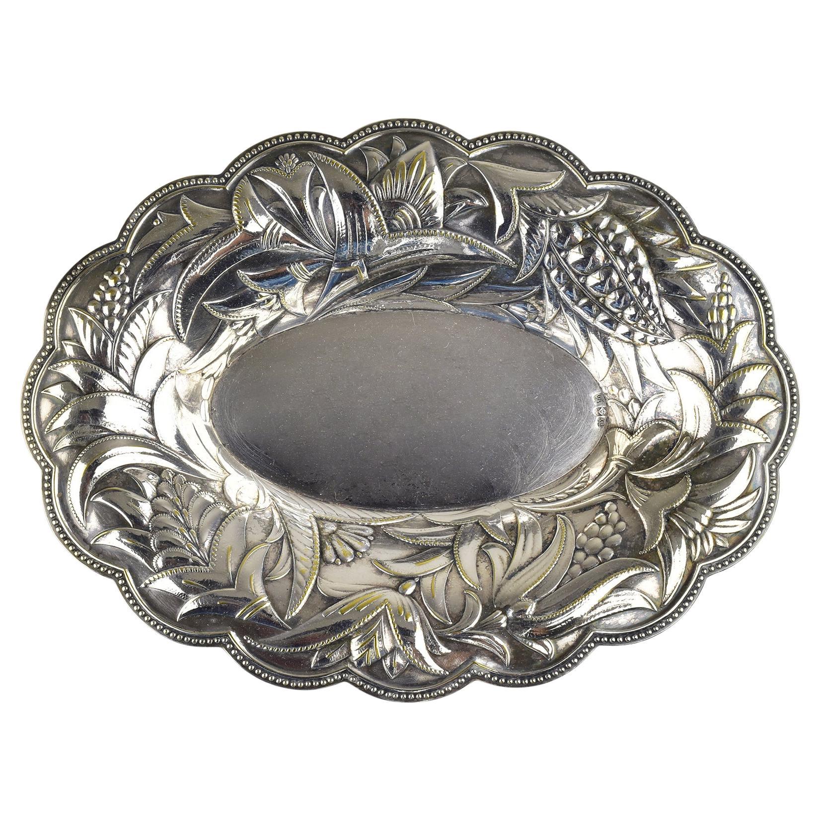 Art Deo Catch All Jewelry Dish by WMF Silverplated Wiener Werkstätte Style en vente