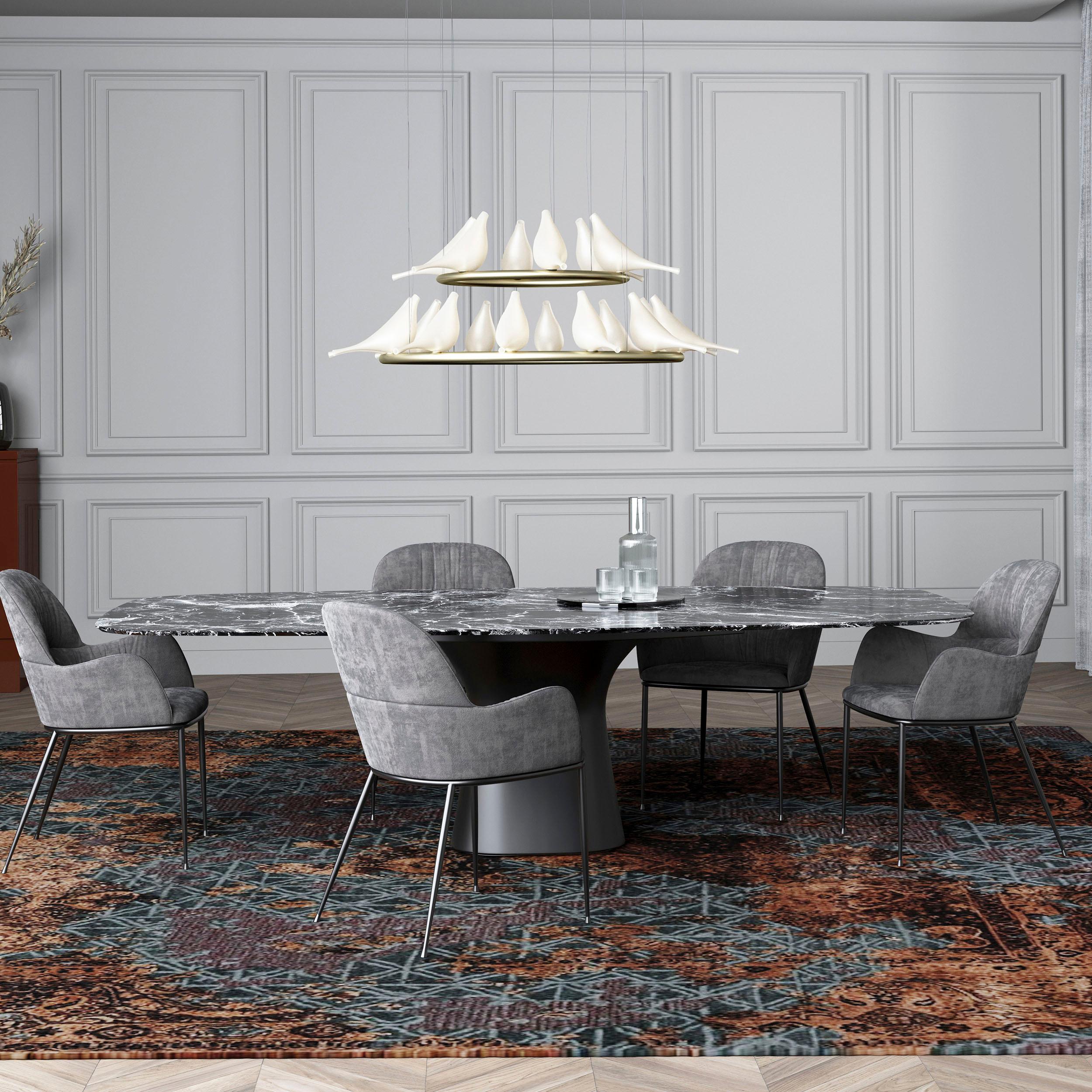 Italian Art Design Chandelier 12 Birds 