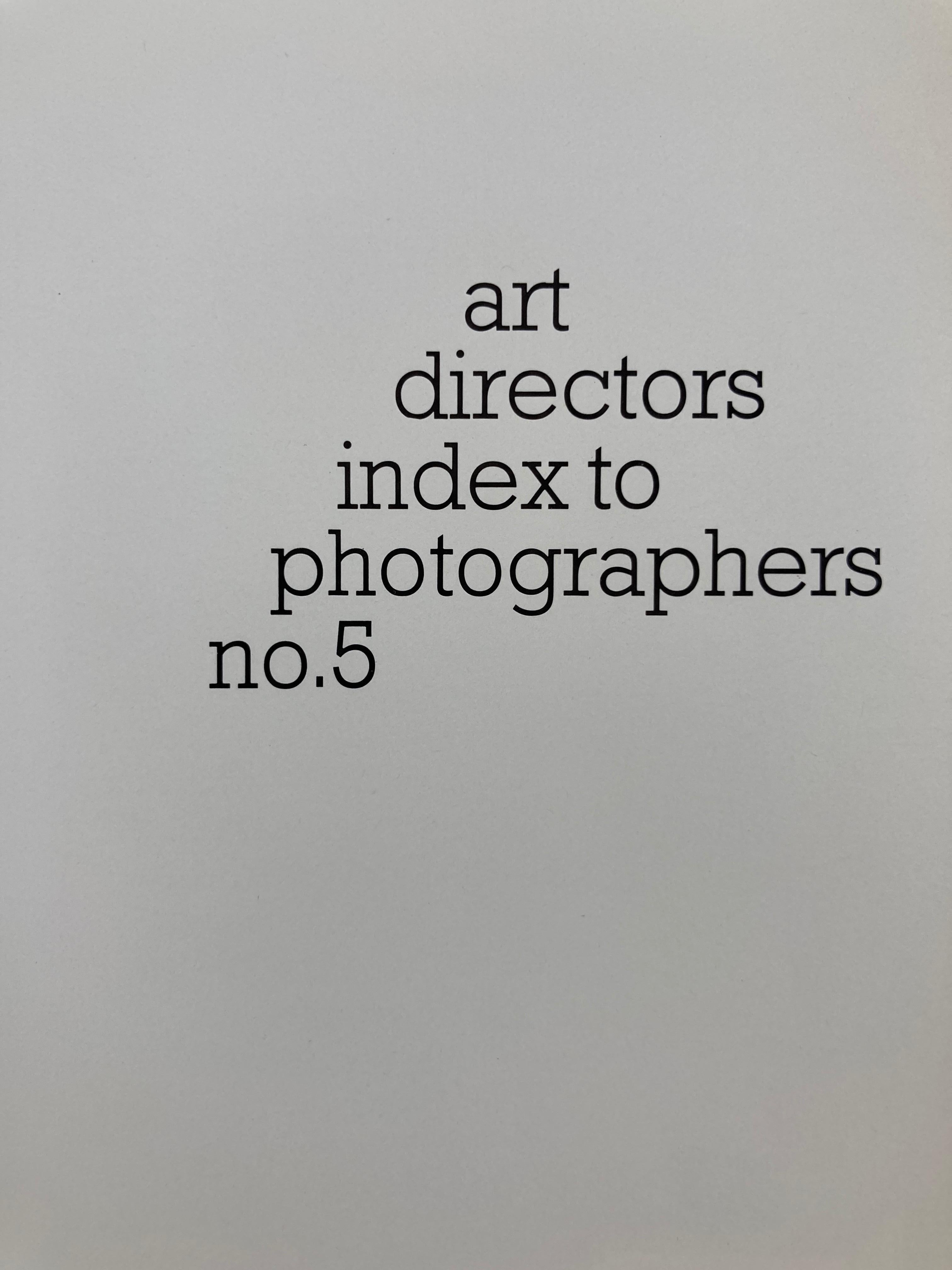 American Art Director's Index to Photographers No. 5 Hardcover, January 1, 1977 Book For Sale