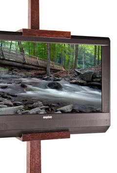 Art Easel Display Stand in Stone and Exotic Wood